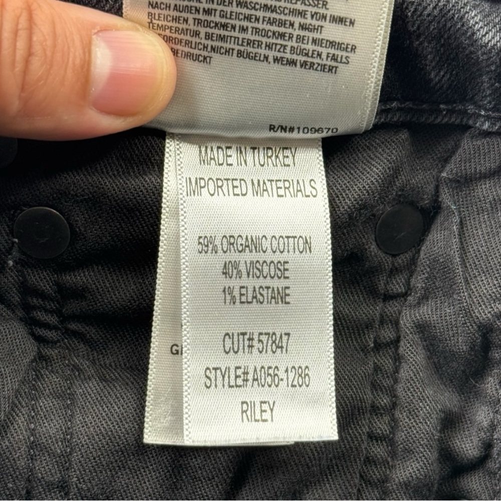 Agolde Riley High Rise Jeans Black - Picture 9 of 13